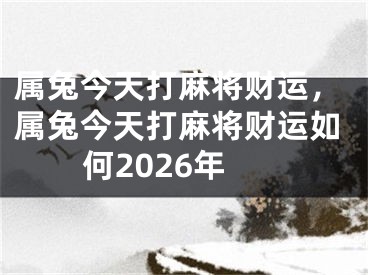 属兔今天打麻将财运,属兔今天打麻将财运如何2026年