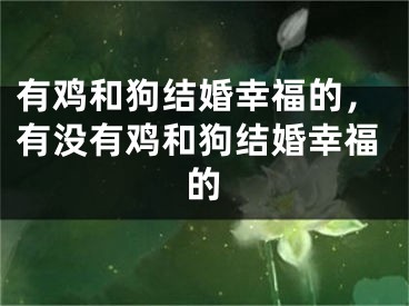 有鸡和狗结婚幸福的,有没有鸡和狗结婚幸福的
