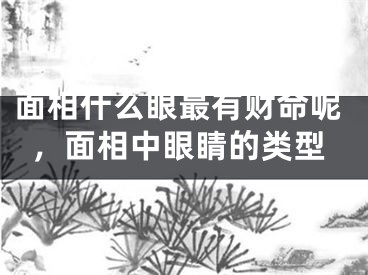 面相什么眼最有财命呢，面相中眼睛的类型