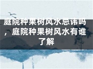 庭院种果树风水忌讳吗，庭院种果树风水有谁了解