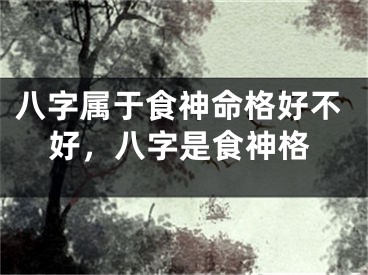 八字属于食神命格好不好，八字是食神格