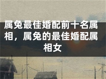 属兔最佳婚配前十名属相，属兔的最佳婚配属相女