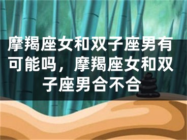 摩羯座女和双子座男有可能吗,摩羯座女和双子座男合不合