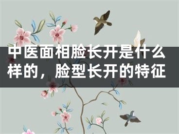 中医面相脸长开是什么样的，脸型长开的特征