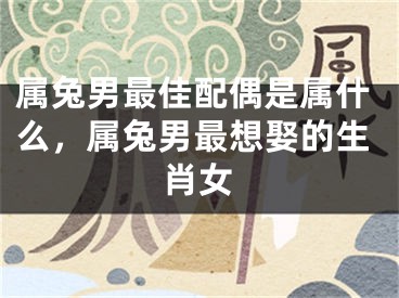 属兔男最佳配偶是属什么，属兔男最想娶的生肖女