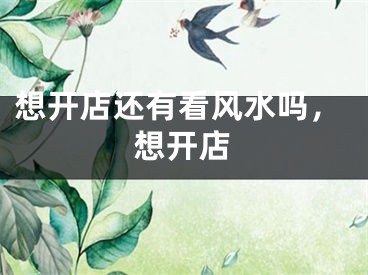 想开店还有看风水吗,想开店