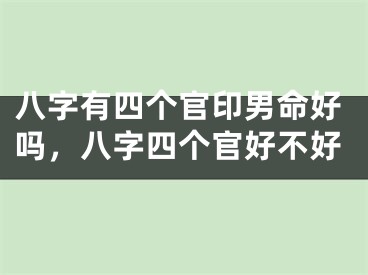 八字有四个官印男命好吗,八字四个官好不好