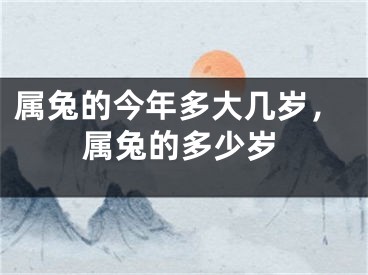 属兔的今年多大几岁，属兔的多少岁