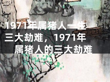 1971年属猪人一生三大劫难，1971年属猪人的三大劫难