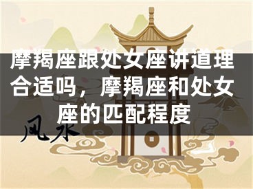 摩羯座跟处女座讲道理合适吗,摩羯座和处女座的匹配程度