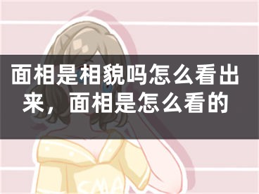 面相是相貌吗怎么看出来，面相是怎么看的
