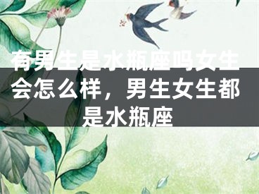 有男生是水瓶座吗女生会怎么样，男生女生都是水瓶座