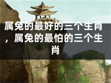 属兔的最好的三个生肖,属兔的最怕的三个生肖