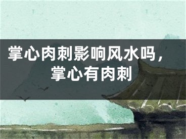 掌心肉刺影响风水吗，掌心有肉刺