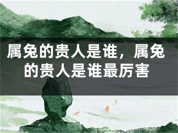 属兔的贵人是谁，属兔的贵人是谁最厉害