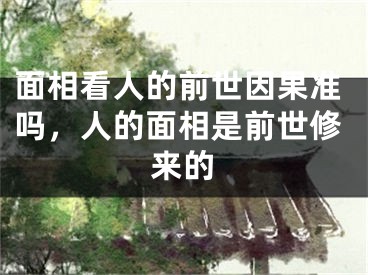 面相看人的前世因果准吗,人的面相是前世修来的