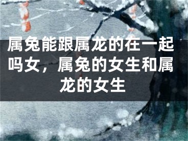 属兔能跟属龙的在一起吗女，属兔的女生和属龙的女生