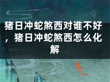 猪日冲蛇煞西对谁不好，猪日冲蛇煞西怎么化解