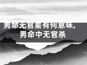 男命无官星有何意味,男命中无官杀