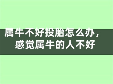 属牛不好投胎怎么办，感觉属牛的人不好