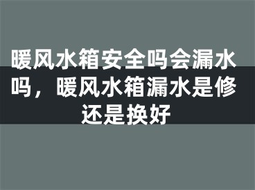 暖风水箱安全吗会漏水吗，暖风水箱漏水是修还是换好