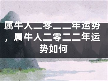 属牛人二零二二年运势,属牛人二零二二年运势如何