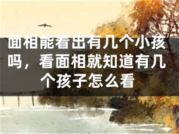面相能看出有几个小孩吗,看面相就知道有几个孩子怎么看