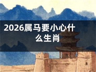 2026属马要小心什么生肖