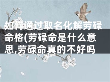 如何通过取名化解劳碌命格(劳碌命是什么意思,劳碌命真的不好吗