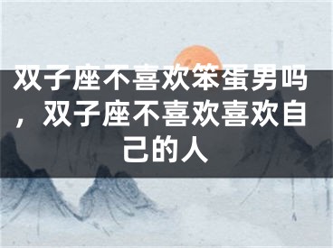 双子座不喜欢笨蛋男吗,双子座不喜欢喜欢自己的人