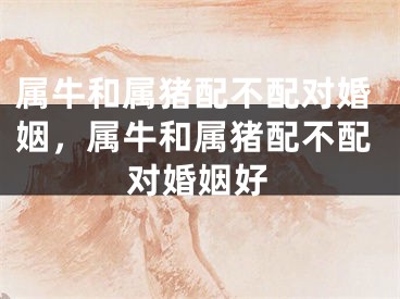 属牛和属猪配不配对婚姻,属牛和属猪配不配对婚姻好