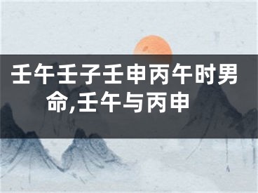 壬午壬子壬申丙午时男命,壬午与丙申