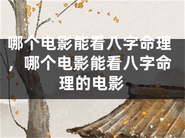 哪个电影能看八字命理，哪个电影能看八字命理的电影