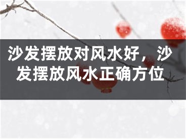 沙发摆放对风水好，沙发摆放风水正确方位