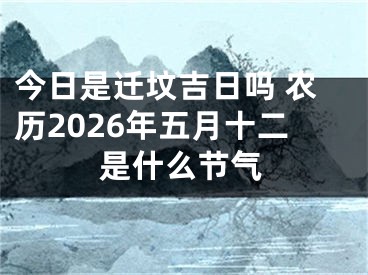 今日是迁坟吉日吗 农历2026年五月十二是什么节气