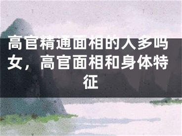 高官精通面相的人多吗女，高官面相和身体特征