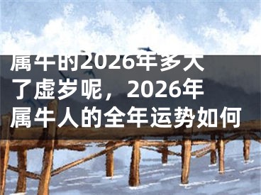 属牛的2026年多大了虚岁呢,2026年属牛人的全年运势如何