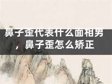 鼻子歪代表什么面相男，鼻子歪怎么矫正