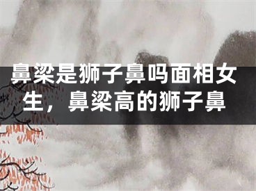 鼻梁是狮子鼻吗面相女生，鼻梁高的狮子鼻
