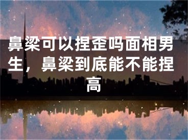 鼻梁可以捏歪吗面相男生，鼻梁到底能不能捏高
