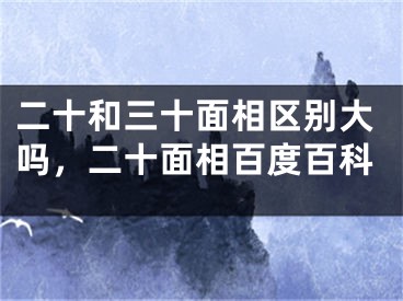 二十和三十面相区别大吗，二十面相百度百科