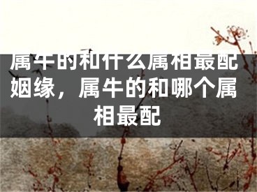 属牛的和什么属相最配姻缘，属牛的和哪个属相最配
