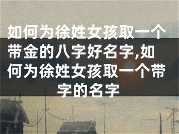 如何为徐姓女孩取一个带金的八字好名字,如何为徐姓女孩取一个带字的名字