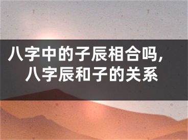 八字中的子辰相合吗,八字辰和子的关系
