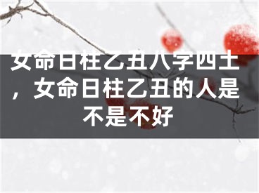女命日柱乙丑八字四土，女命日柱乙丑的人是不是不好