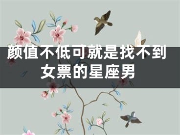 颜值不低可就是找不到女票的星座男