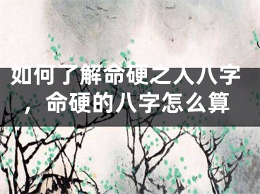如何了解命硬之人八字,命硬的八字怎么算
