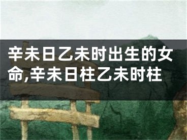 辛未日乙未时出生的女命,辛未日柱乙未时柱