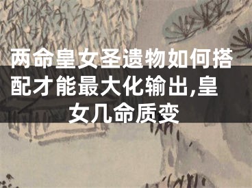 两命皇女圣遗物如何搭配才能最大化输出,皇女几命质变