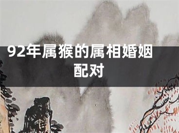 92年属猴的属相婚姻配对